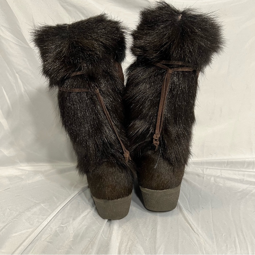 Tecnica Brown Vintage Goat Hair Boots Size 39/10